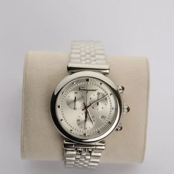 Womens Ferragamo Ora Stainless Steel Bracelet Watch 40 mm